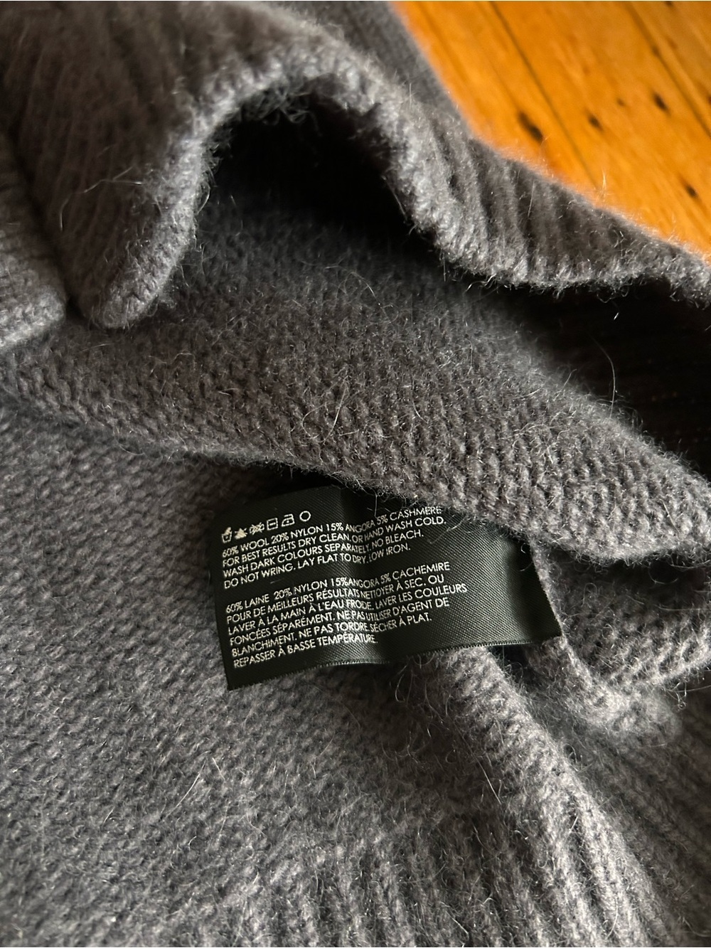 Club Monaco Wool Cashmere Blend Poncho Gray Size XS - Picture 5 of 7